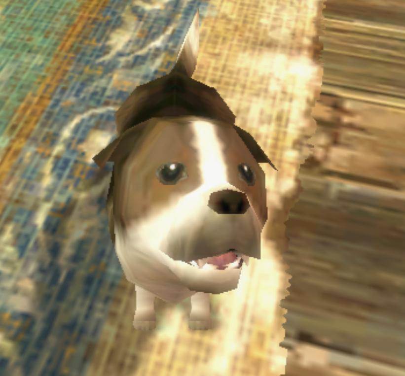 a polygonal dog from twilight princess